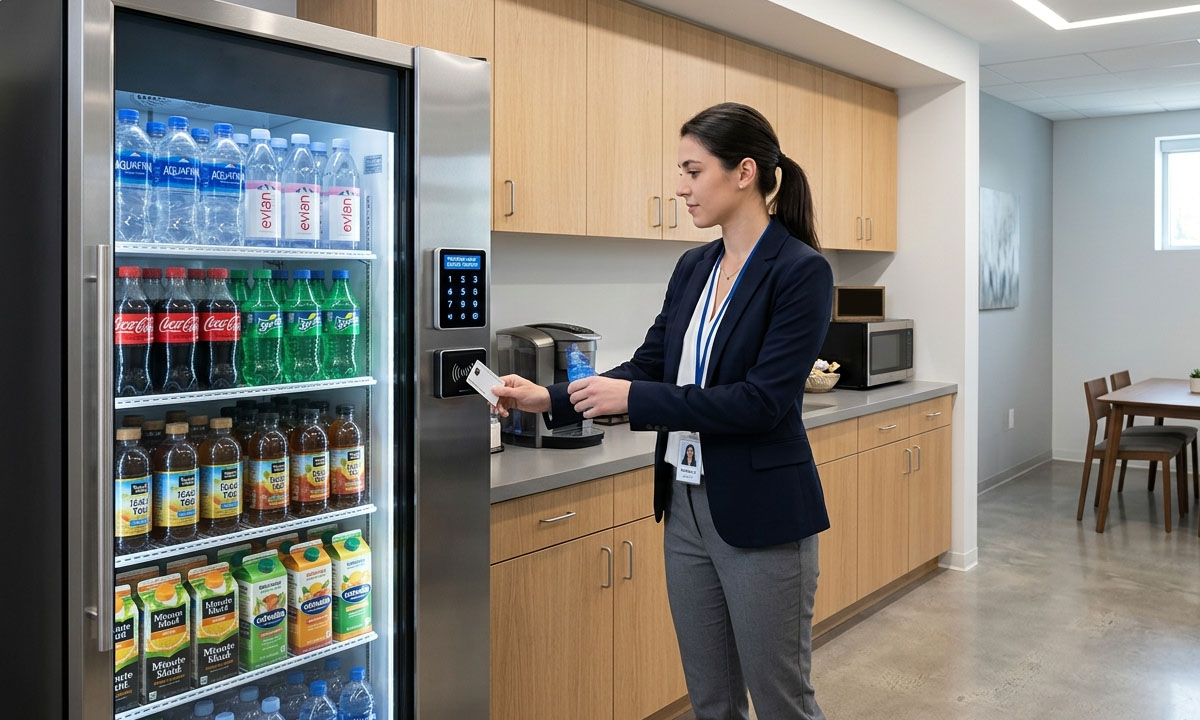 How Controlled-Access Beverage Coolers Reduce Unattended Breakroom Traffic