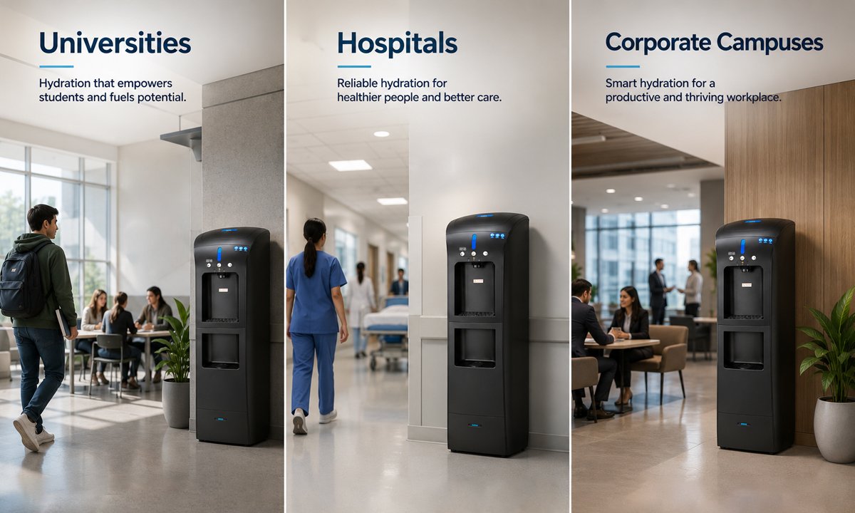 Hydration Solutions for Universities, Hospitals, and Corporate Campuses