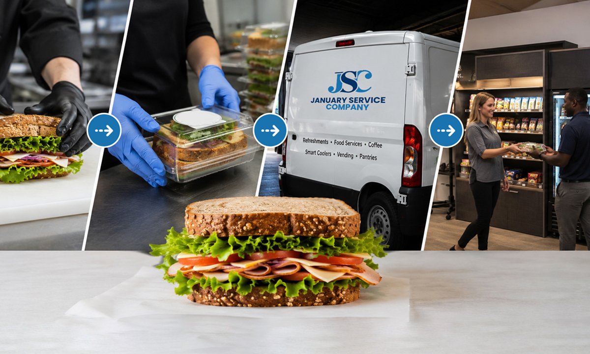 The Journey of a Fresh Sandwich From Preparation to Your Breakroom